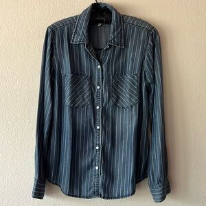 Sneak Peek size medium, 100% tentcel denim shirt. Full length Thinnish arms.